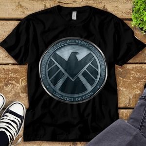 Marvel Agents of Shield Eagle Shimmer Badge T-Shirt Unisex Adult T-shirt